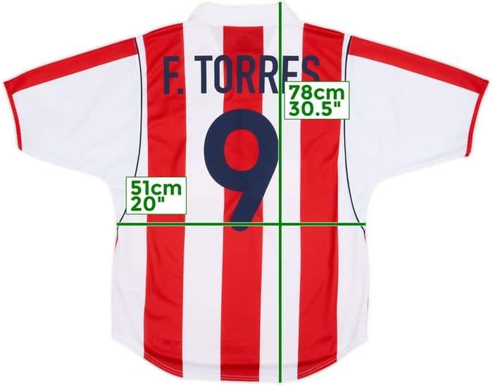 2001-02 Atletico Madrid Home Shirt F.Torres #9 - 9/10 - (M)