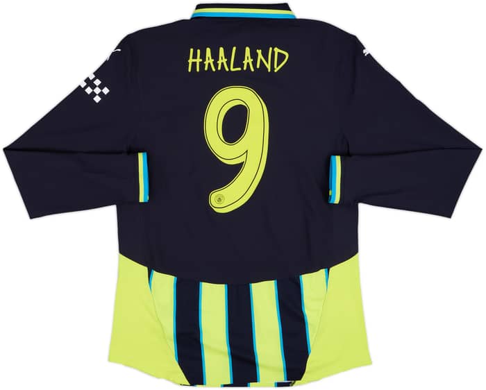 2024-25 Manchester City Authentic Away L/S Shirt Haaland #9 - 10/10 - (M)