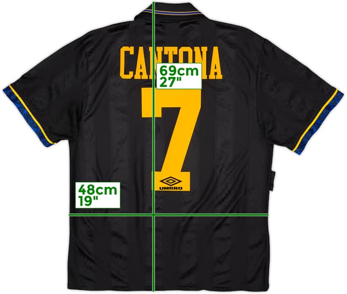 1993-95 Manchester United Away Shirt Cantona #7 - 8/10 - (M)