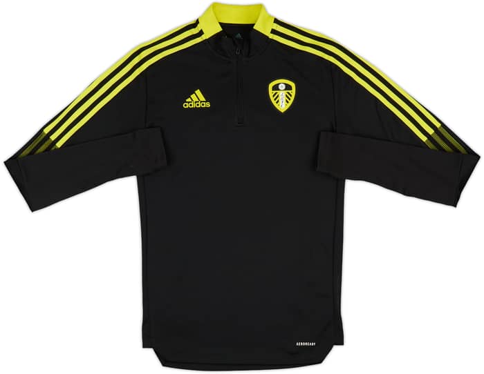 2021-22 Leeds United adidas 1/4 Zip Drill Top - 7/10 - (XS)