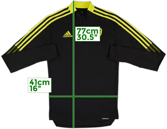 2021-22 Leeds United adidas 1/4 Zip Drill Top - 7/10 - (XS)