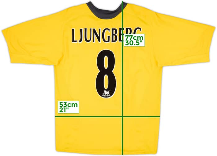 2005-06 Arsenal Away Shirt Ljungberg #8 - 8/10 - (L)