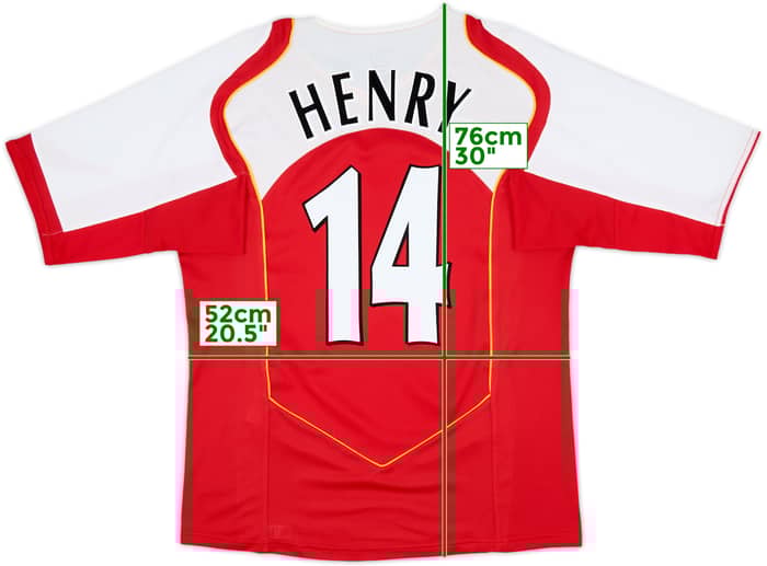 2004-05 Arsenal Home Shirt Henry #14 - 9/10 - (L)