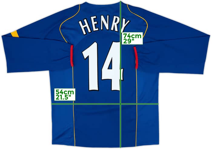 2004-06 Arsenal Away L/S Shirt Henry #14 - 9/10 - (L)