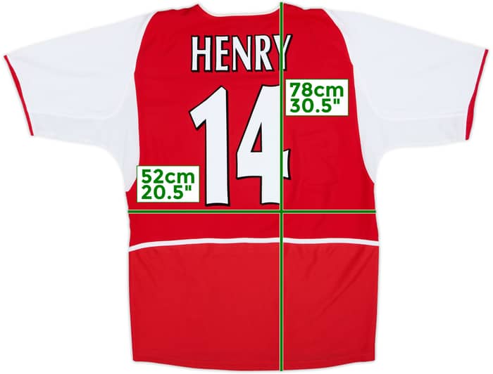 2002-04 Arsenal Home Shirt Henry #14 - 8/10 - (M)