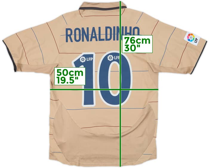 2003-05 Barcelona Away Shirt Ronaldinho #10 - 9/10 - (S)
