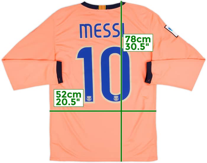 2009-10 Barcelona Away L/S Shirt Messi #10 - 8/10 - (XL)