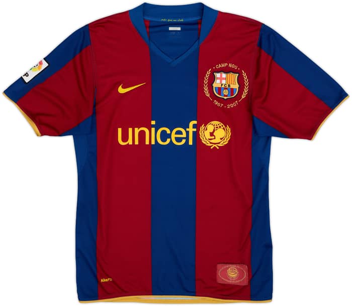 2007-08 Barcelona Home Shirt Ronaldinho #10 - 9/10 - (S)