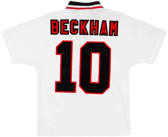 1996-97 Manchester United Away Shirt Beckham #10 - 6/10 - (Y)
