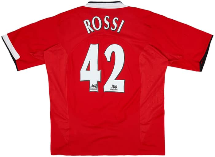 2004-06 Manchester United Home Shirt Rossi #42 - 9/10 - (L)