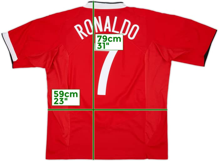 2004-06 Manchester United Home Shirt Ronaldo #7 - 6/10 - (XXL)