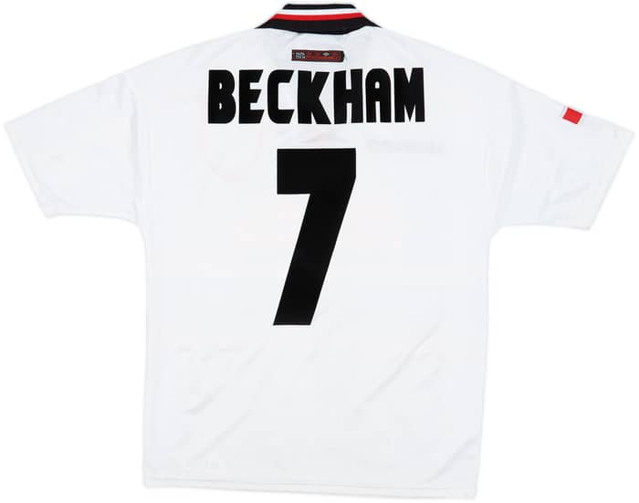 1997-99 Manchester United Away Shirt Beckham #7 - 7/10 - (Y)