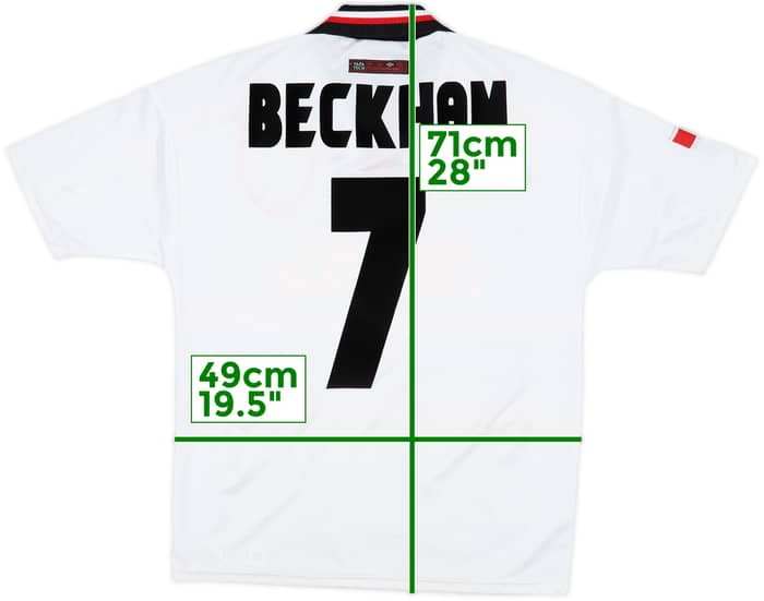 1997-99 Manchester United Away Shirt Beckham #7 - 7/10 - (Y)