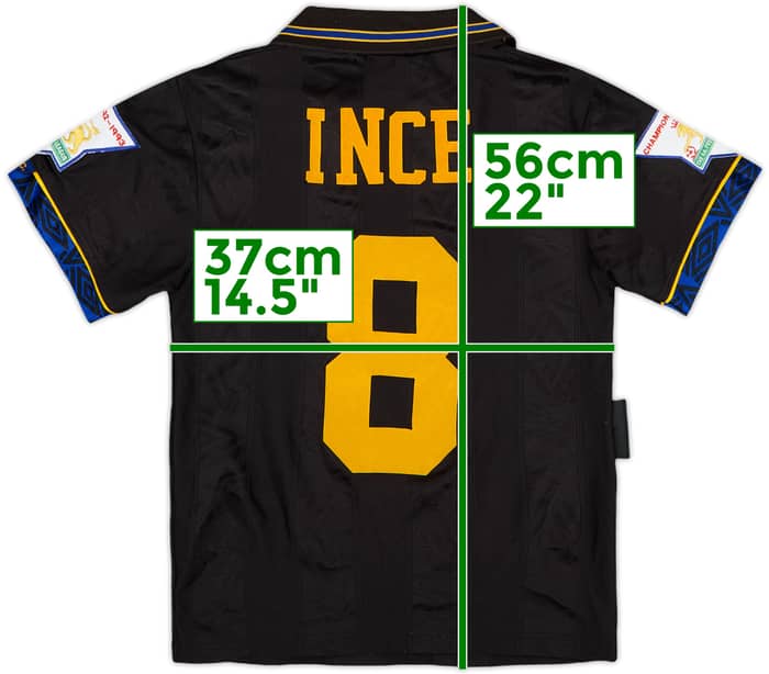1993-95 Manchester United Away Shirt Ince #8 - 6/10 - (M.Boys)