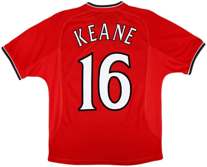 2000-02 Manchester United Home Shirt Keane #16 - 9/10 - (Y)