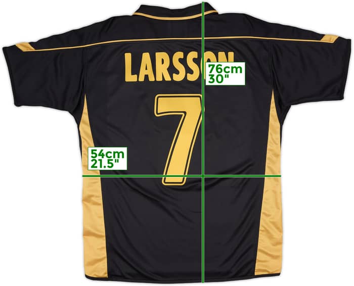 2003-04 Celtic Away Shirt Larsson #7 - 9/10 - (L)