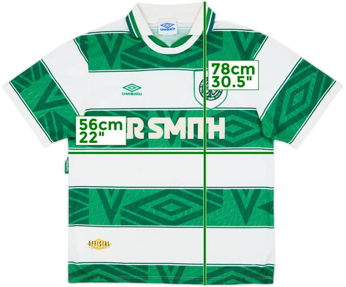 1993-95 Celtic Home Shirt - 9/10 - (L)