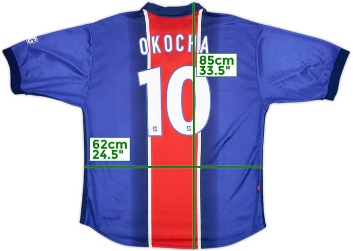 1998-99 Paris Saint-Germain Home Shirt Okocha #10 - 9/10 - (XXL)