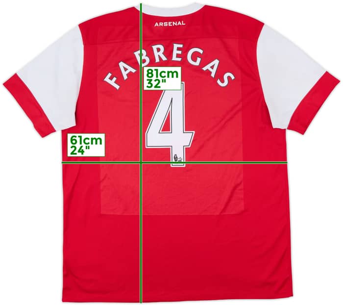 2010-11 Arsenal Home Shirt Fabregas #4 - 8/10 - (XL)
