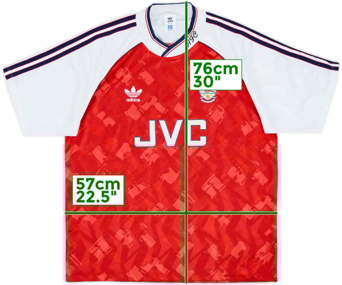 1990-92 Arsenal Home Shirt - 8/10 - (L)