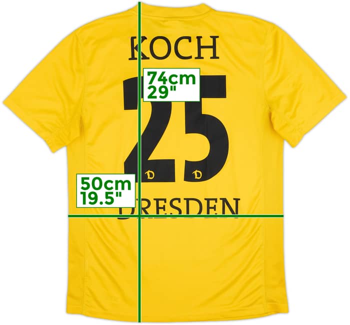 2012-13 Dynamo Dresden Home Shirt Koch #25 - 5/10 - (M)