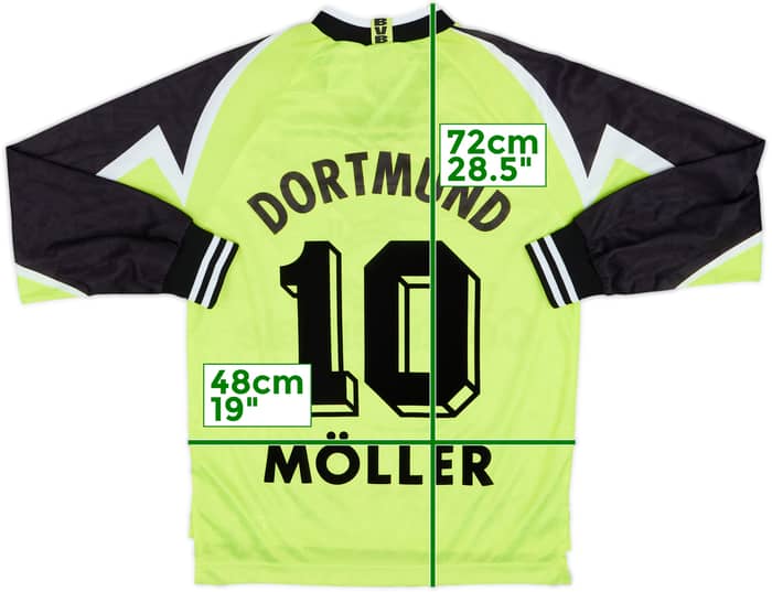 1995-96 Borussia Dortmund Home L/S Shirt Moller #10 - 8/10 - (XS)
