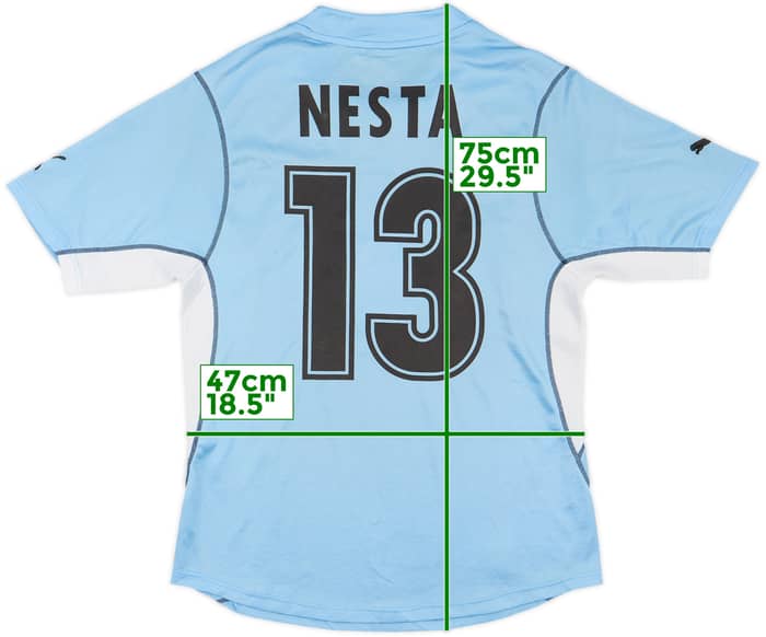 2001-02 Lazio Home Shirt Nesta #13 - 8/10 - (M)