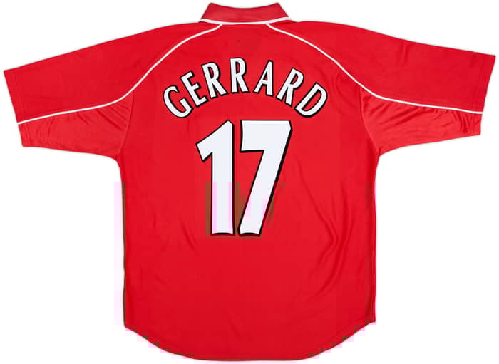 2000-02 Liverpool Home Shirt Gerrard #17 - 4/10 - (L)