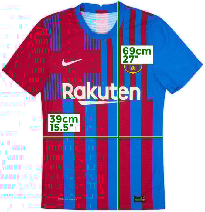 2021-22 Barcelona Authentic Home Shirt - 9/10 - (XS)