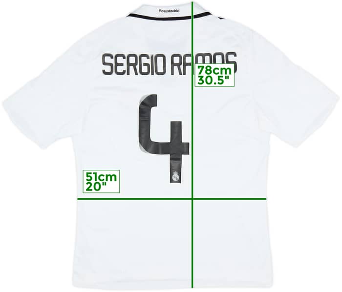 2008-09 Real Madrid Home Shirt Sergio Ramos #4 - 8/10 - (L)