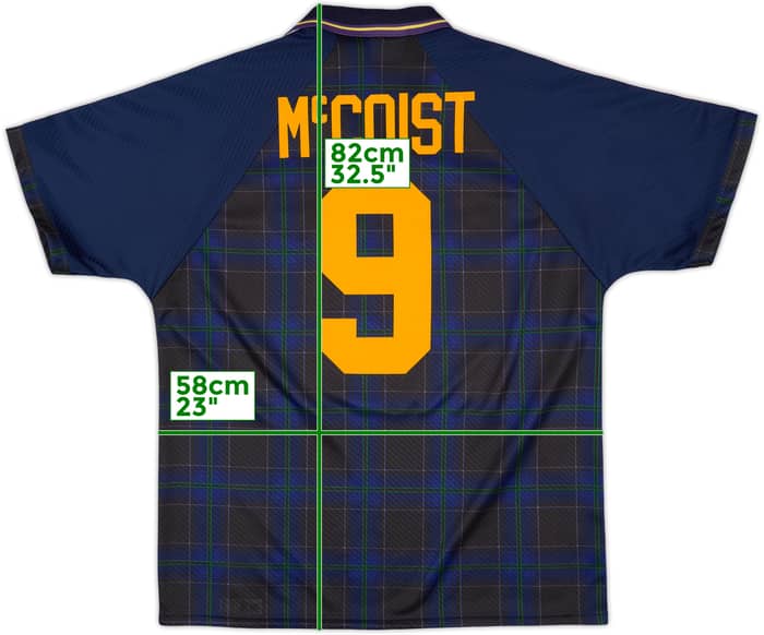 1994-96 Scotland Home Shirt McCoist #9 - 8/10 - (XL)