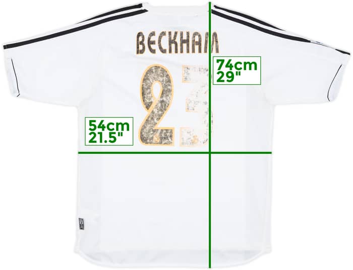 2003-04 Real Madrid Home Shirt Beckham #23 - 4/10 - (M)