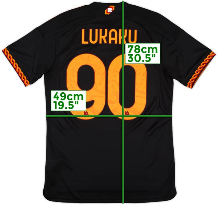 2023-24 Roma Third Shirt Lukaku #90 - 8/10 - (M)