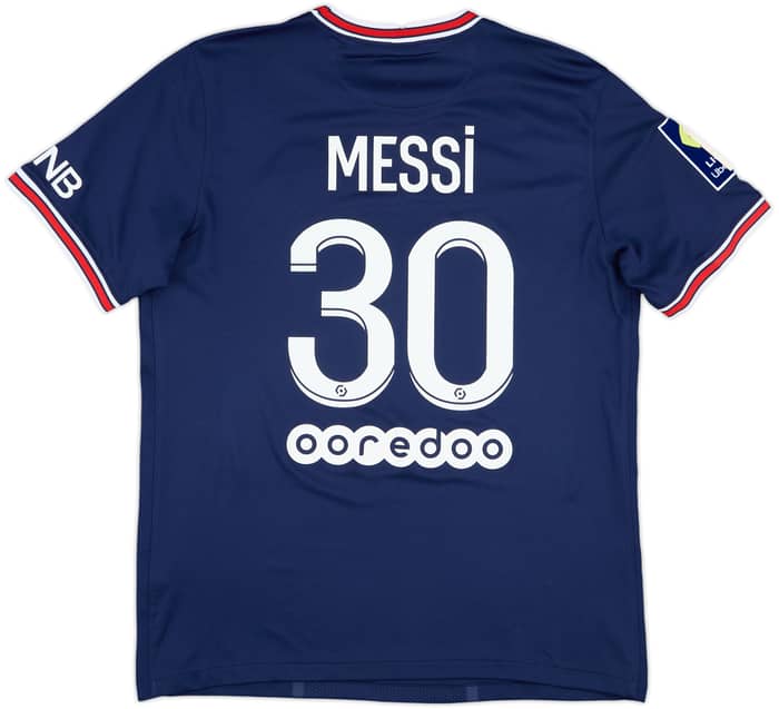 2021-22 Paris Saint-Germain Home Shirt Messi #30 - 9/10 - (L)