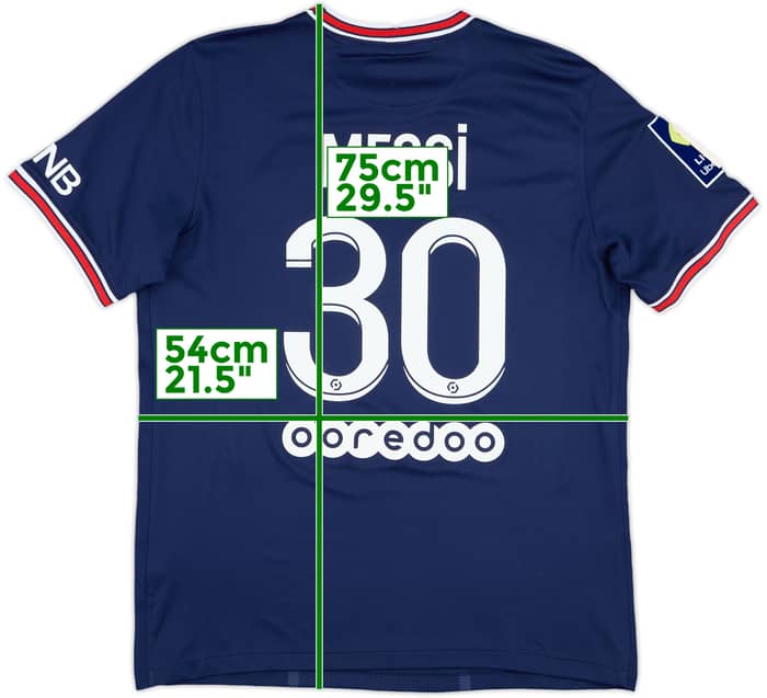 2021-22 Paris Saint-Germain Home Shirt Messi #30 - 9/10 - (L)