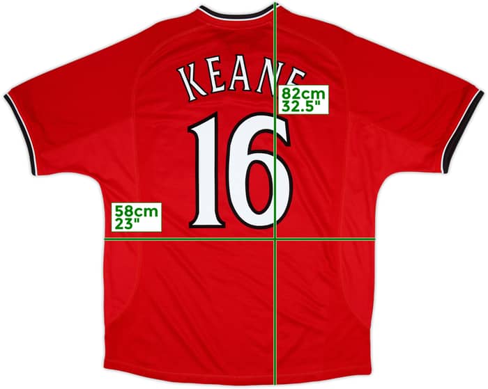 2000-02 Manchester United Home Shirt Keane #16 - 10/10 - (XL)
