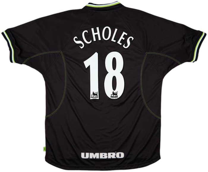 1998-99 Manchester United Third Shirt Scholes #18 - 8/10 - (XL)