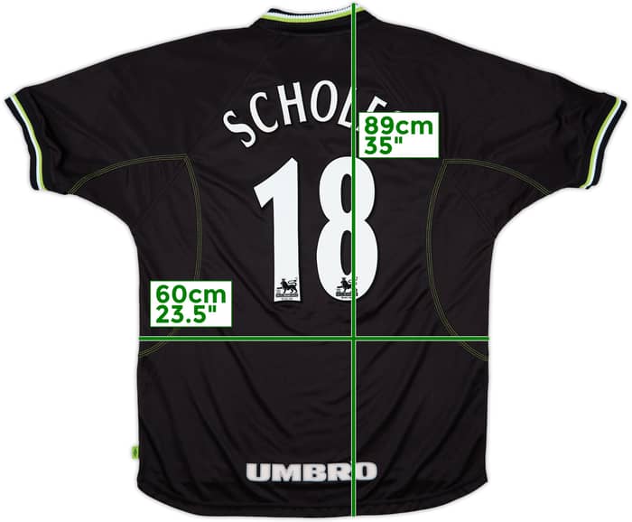 1998-99 Manchester United Third Shirt Scholes #18 - 8/10 - (XL)