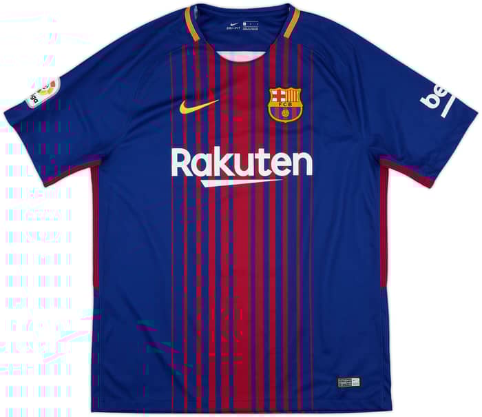 2017-18 Barcelona Home Shirt Suarez #9 - 10/10 - (L)