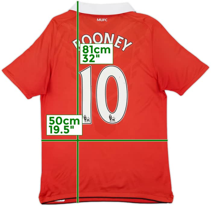2010-11 Manchester United Home Shirt Rooney #10 - 6/10 - (M)