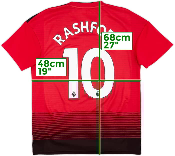 2018-19 Manchester United Home Shirt Rashford #10 - 6/10 - (S)