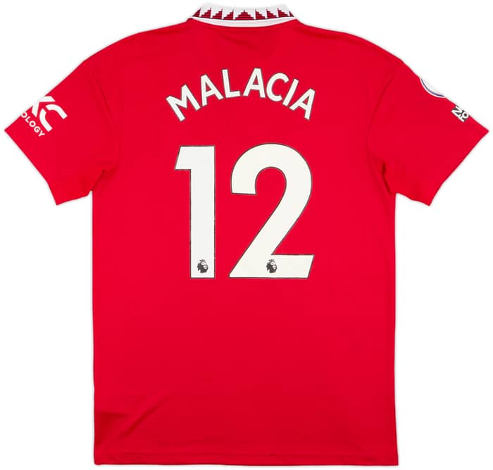 2022-23 Manchester United Home Shirt Malacia #12 - 9/10 - (M)