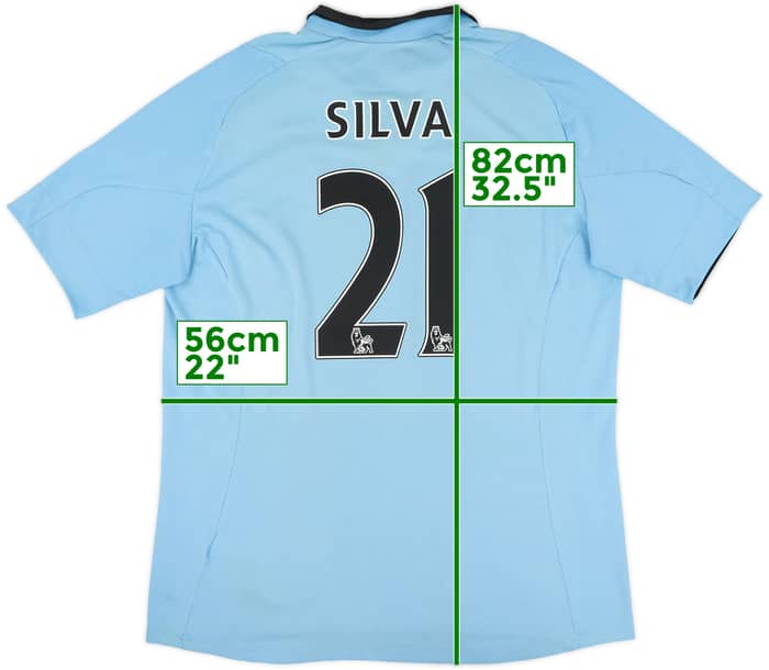 2012-13 Manchester City Home Shirt Silva #21 - 6/10 - (L)
