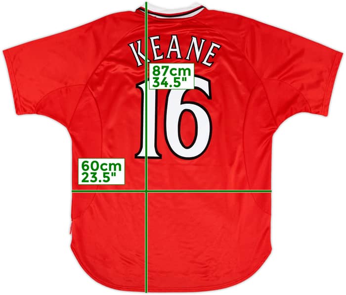 1999-00 Manchester United 'CL Winners' Shirt Keane #16 - 9/10 - (XXL)