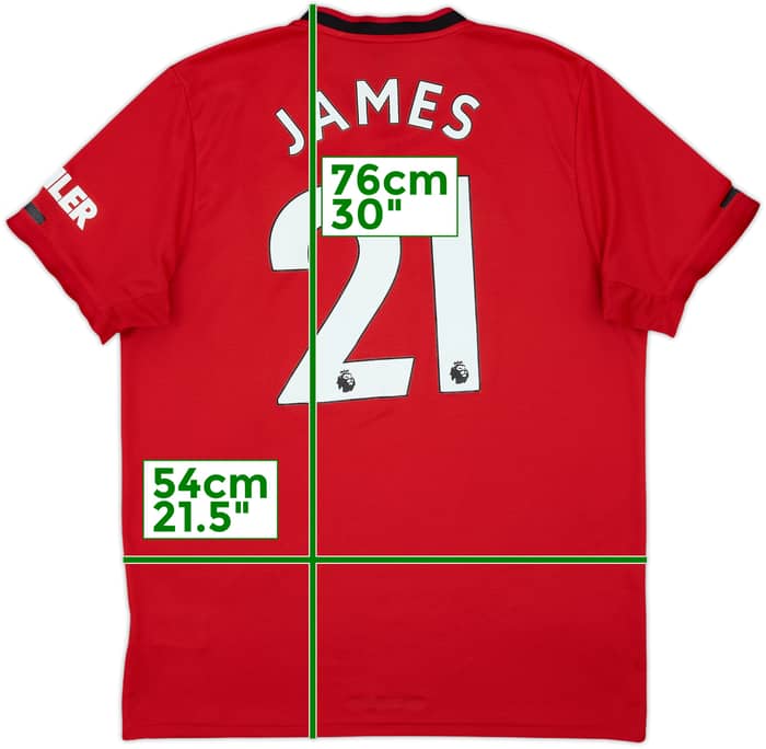 2019-20 Manchester United Home Shirt James #21 - 6/10 - (L)