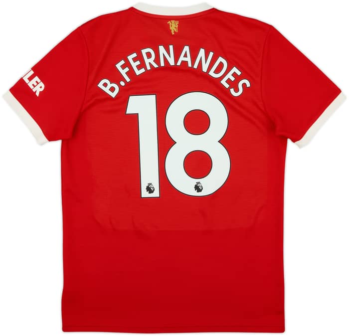 2021-22 Manchester United Home Shirt B.Fernandes #18 - 7/10 - (M)