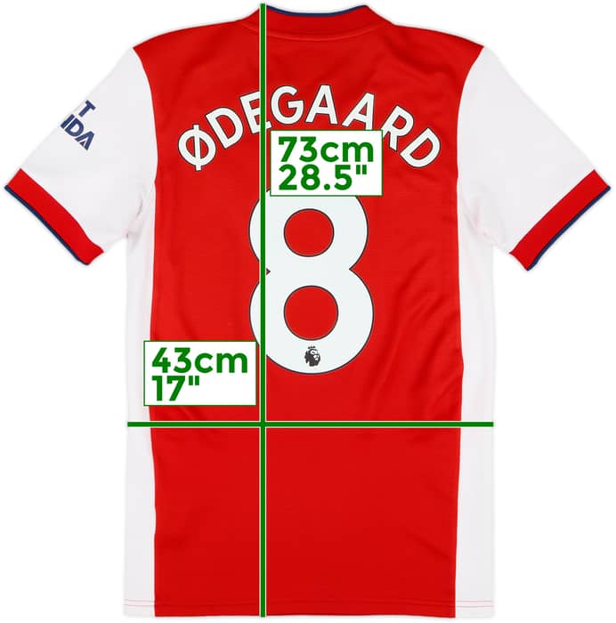 2021-22 Arsenal Home Shirt Odegaard #8 - 8/10 - (XS)