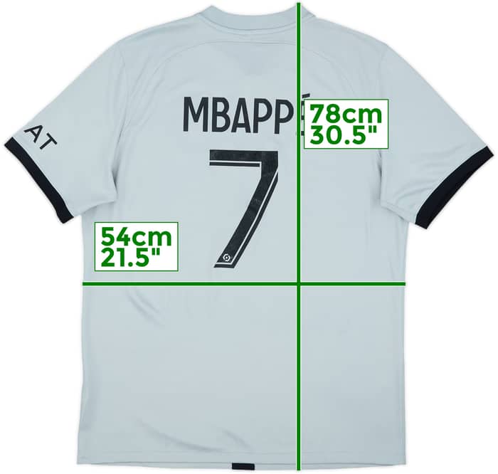 2022-23 Paris Saint-Germain Away Shirt Mbappe #7 - 8/10 - (L)
