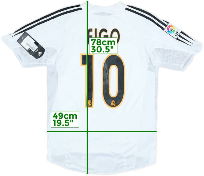 2004-05 Real Madrid Player Issue Home Shirt Figo #10 (M)