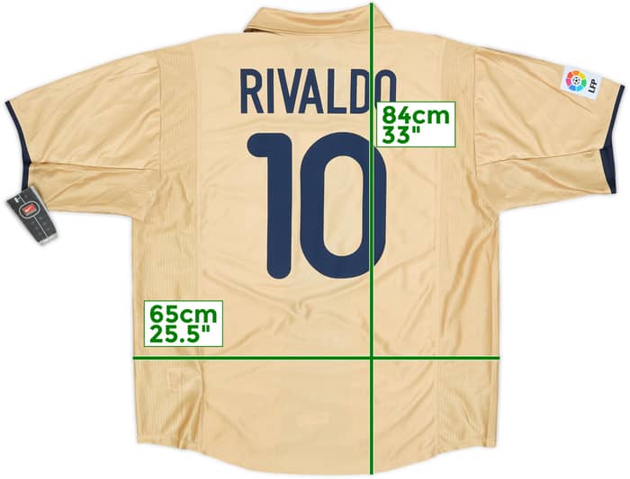 2001-03 Barcelona Away Shirt Rivaldo #10 (XL)